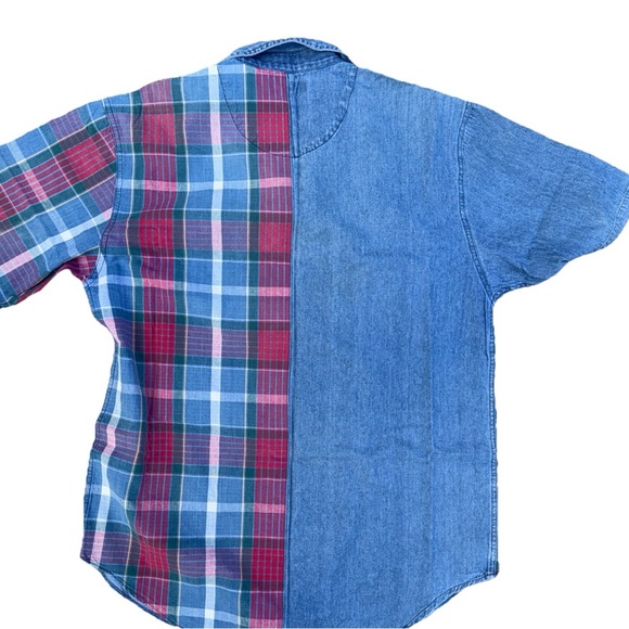 Van Heusen Blue and Red Plaid Casual Shirt - Picture 3 of 3